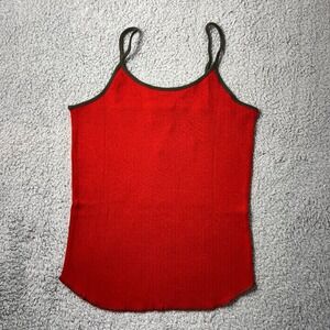 Polo Jeans Co Tank Tops with Spaghetti‎ Strap Cotton Red Women's Size L VTG NWT